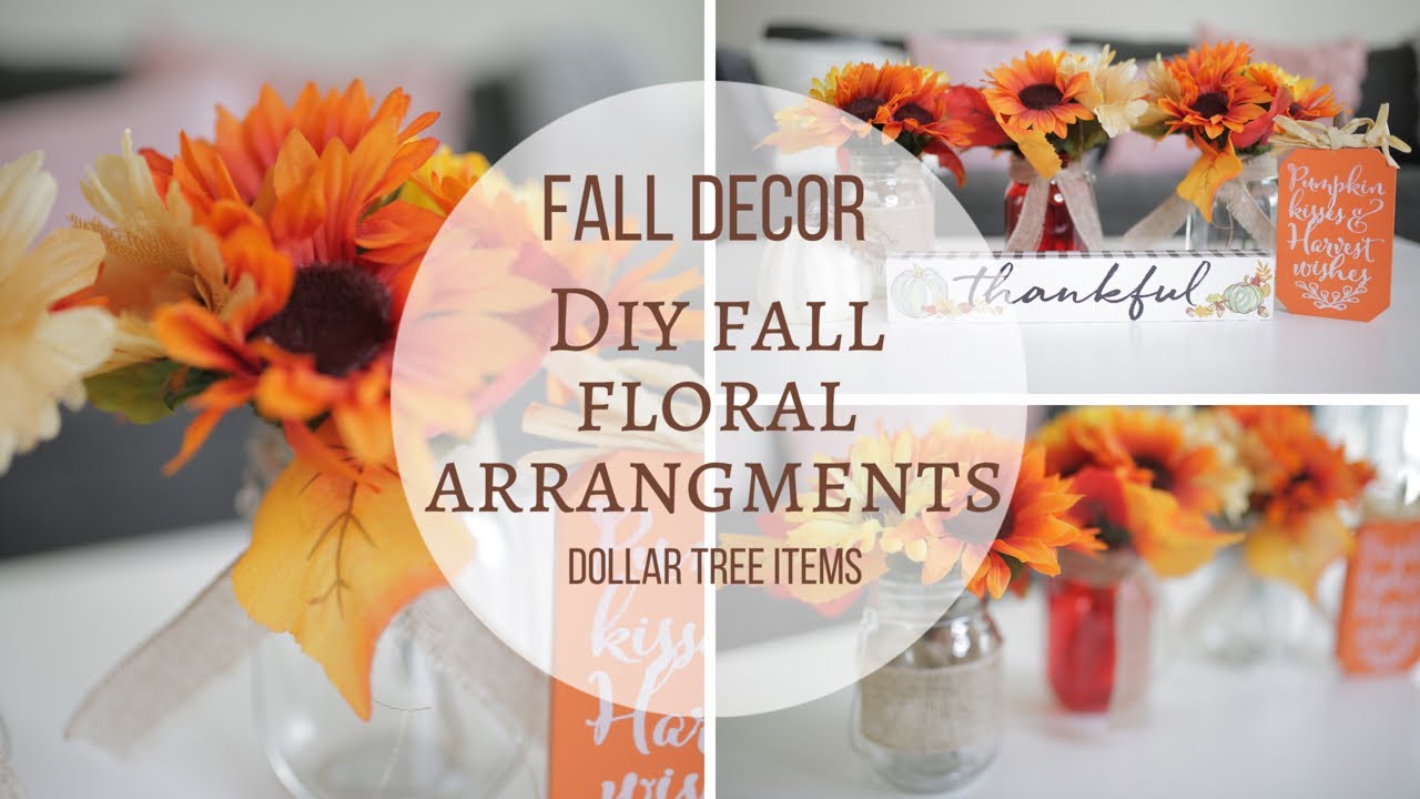 DIY FLORAL ARRANGEMENTS FOR FALL | DOLLAR TREE HAUL | COFFEE TABLE FALL DECOR | DOLLAR TREE DIY