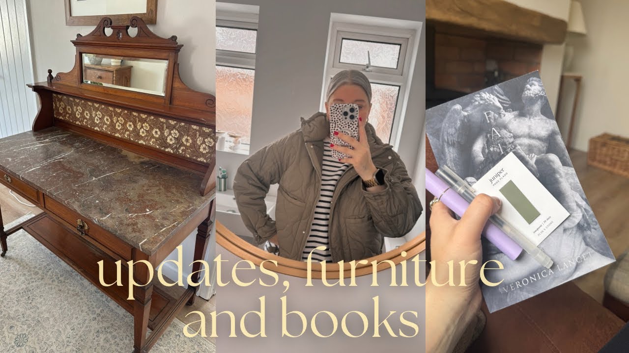 Vlog, day in the life, vintage furniture, selling our home & books im reading 🎀