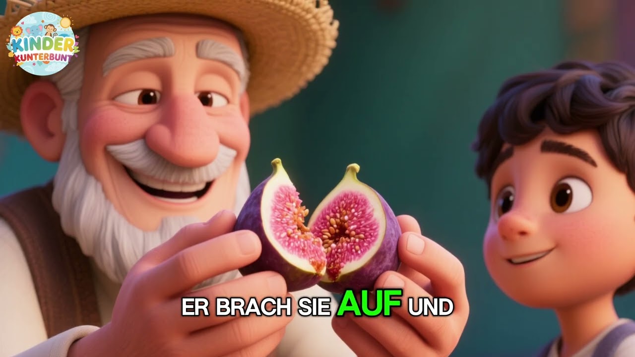 Der kleine Ali zu Besuch bei Opa Hassan im Garten