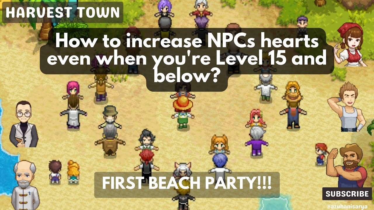 Harvest Town:How To Increase NPC Hearts Faster for Beginner Level + First Dance Celebration