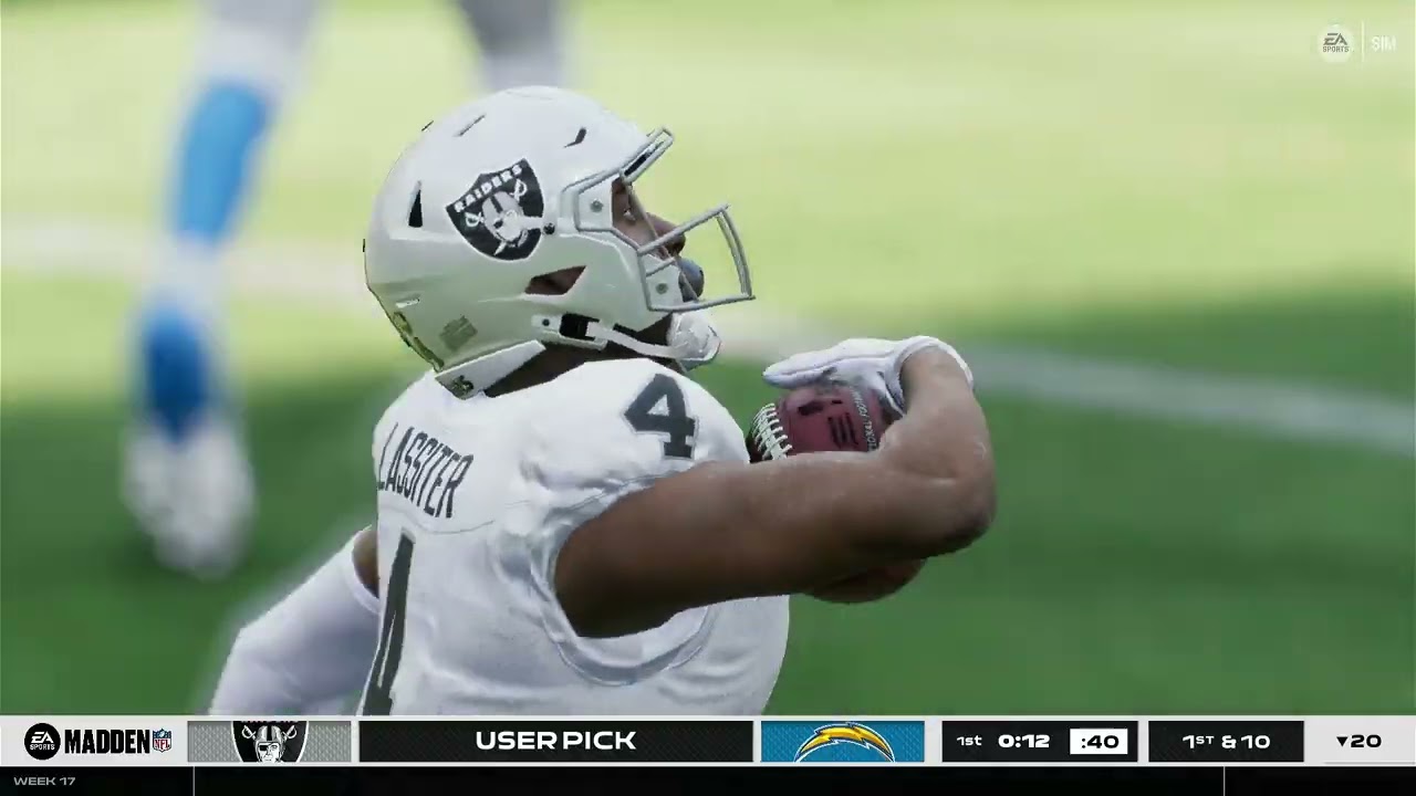 Year 4 Week 17 Raiders vs Chargers | Full Game Franchise Rebuild | Madden 26