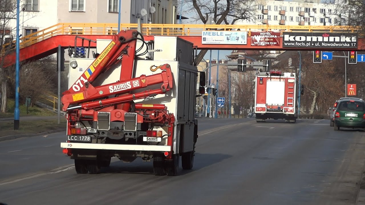 Wyjazd alarmowy 361[D]21 GBA Iveco EuroCargo i 361[D]43 SRt Mercedes-Benz Saurus - JRG 1 Legnica