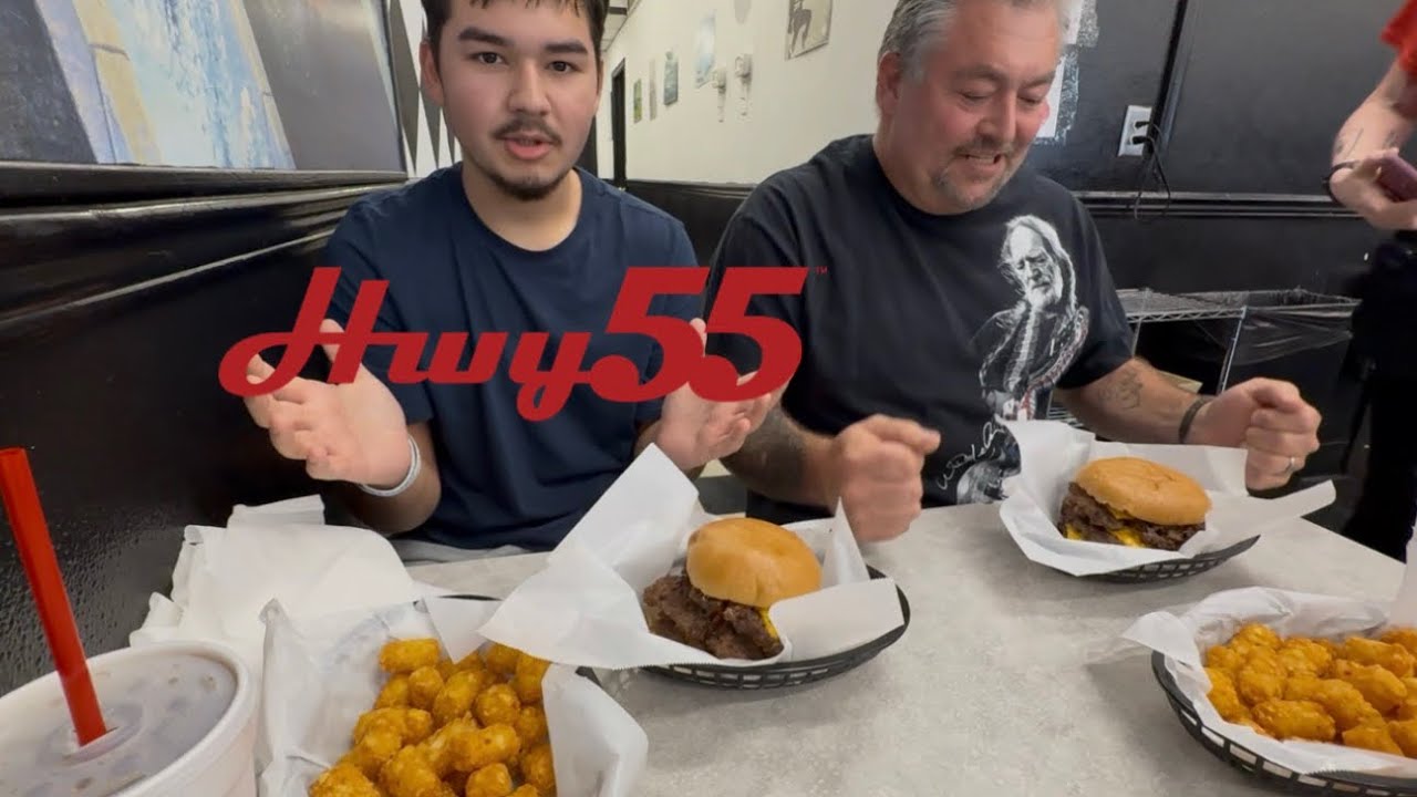 We tried the hwy 55 burger challenge 