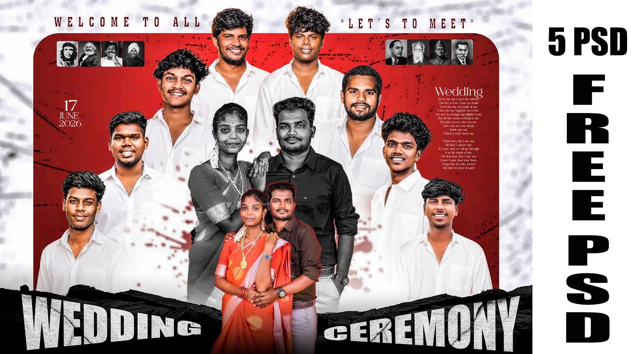 Wedding psd files | Vaanam Designs | #freepsd #flexdesign #posterdesign #photoshop #madhuraflex