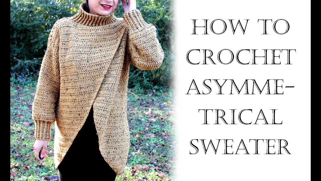 Crochet Asymmetrical Cardigan Sweater