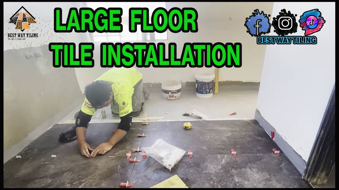 600x1200. How to install large floor tiles