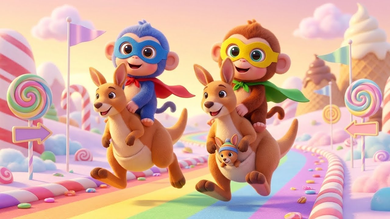 Tom & Mia Ride Kangaroos 🦘 | Fun Kangaroo Race & Care Adventure | LittleBloomWorld 