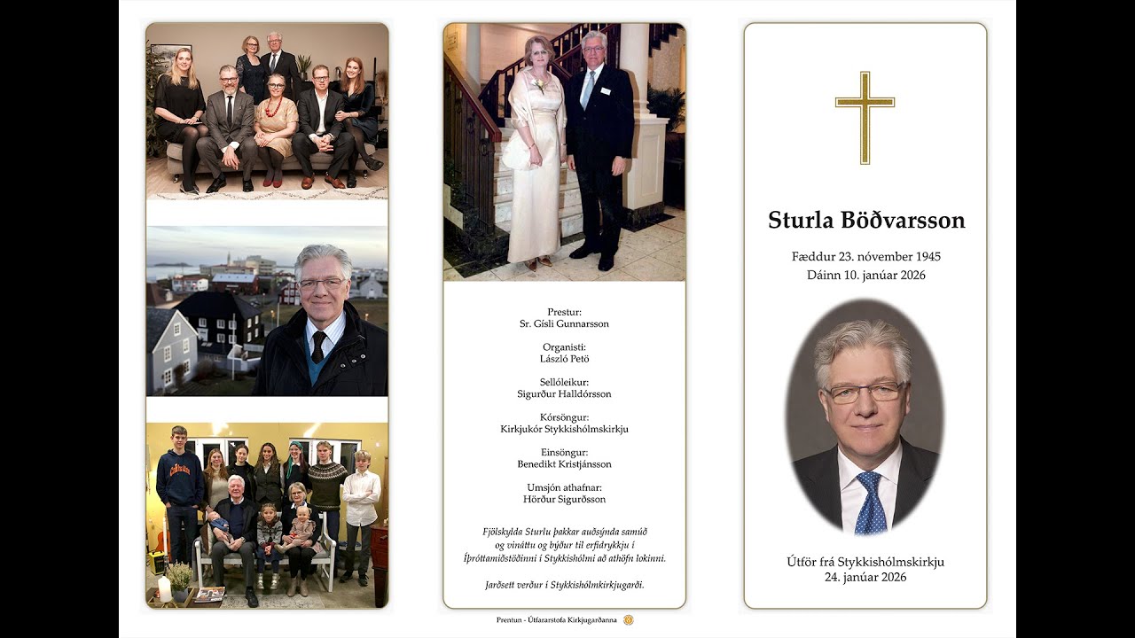 Útför Sturlu Böðvarssonar