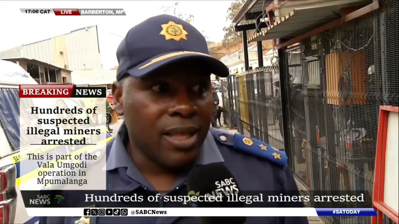 Operation Vala umgodi | About 1,000 suspected illegal miners arrsted in Barberton
