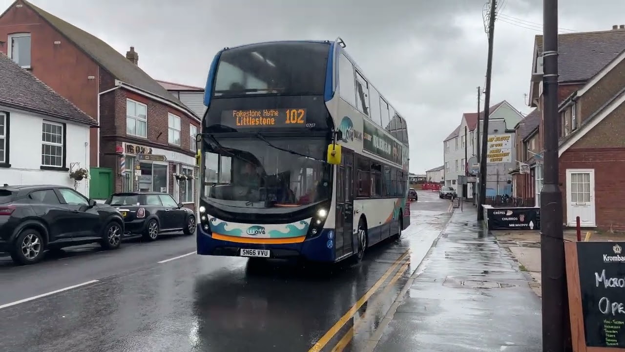 Stagecoach South East Alexander Dennis E40D Enviro400 MMC 10707 (SN66VVU) on Route 102 at Dymchurch