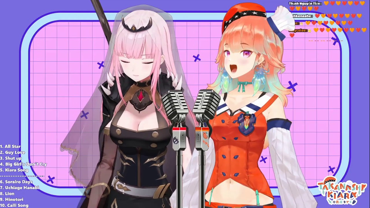 Calliope Mori and Takanashi Kiara sing Live Again