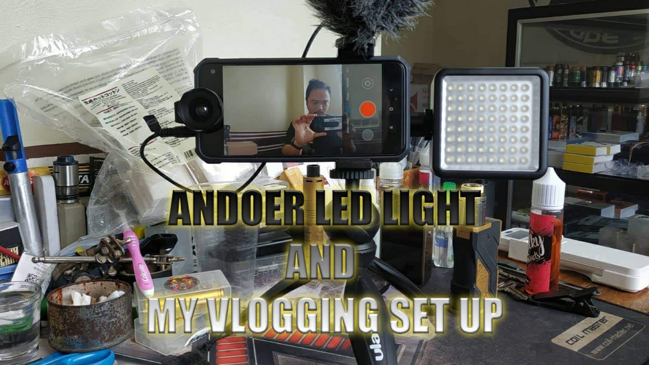 MY CHEAP VLOGGING SET UP FOR BEGINNERS/ANDOER LED LIGHT/BUILD
