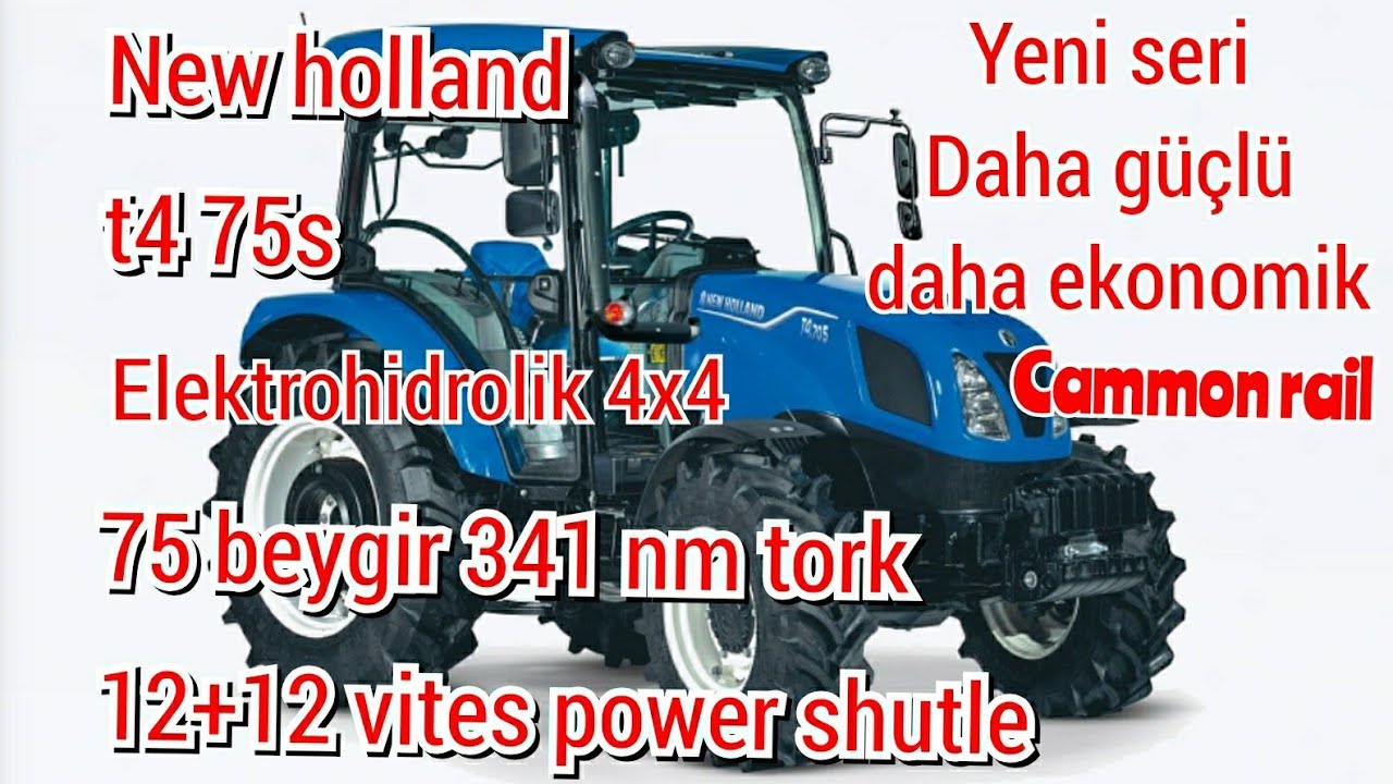 New Holland t4 75s  75 hp 341 mm tork
