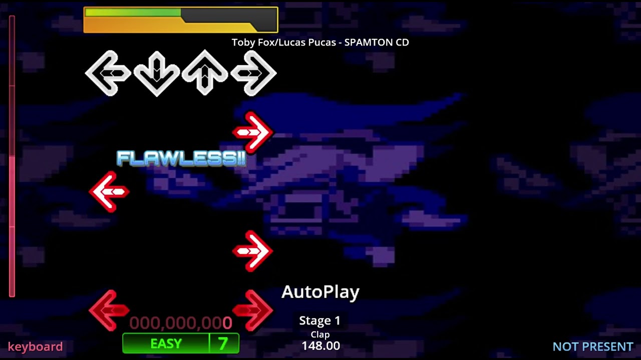 SPAMTON CD by Toby Fox and Lucas Pucas (StepMania, Easy 7, 1 25X, assist tick on)