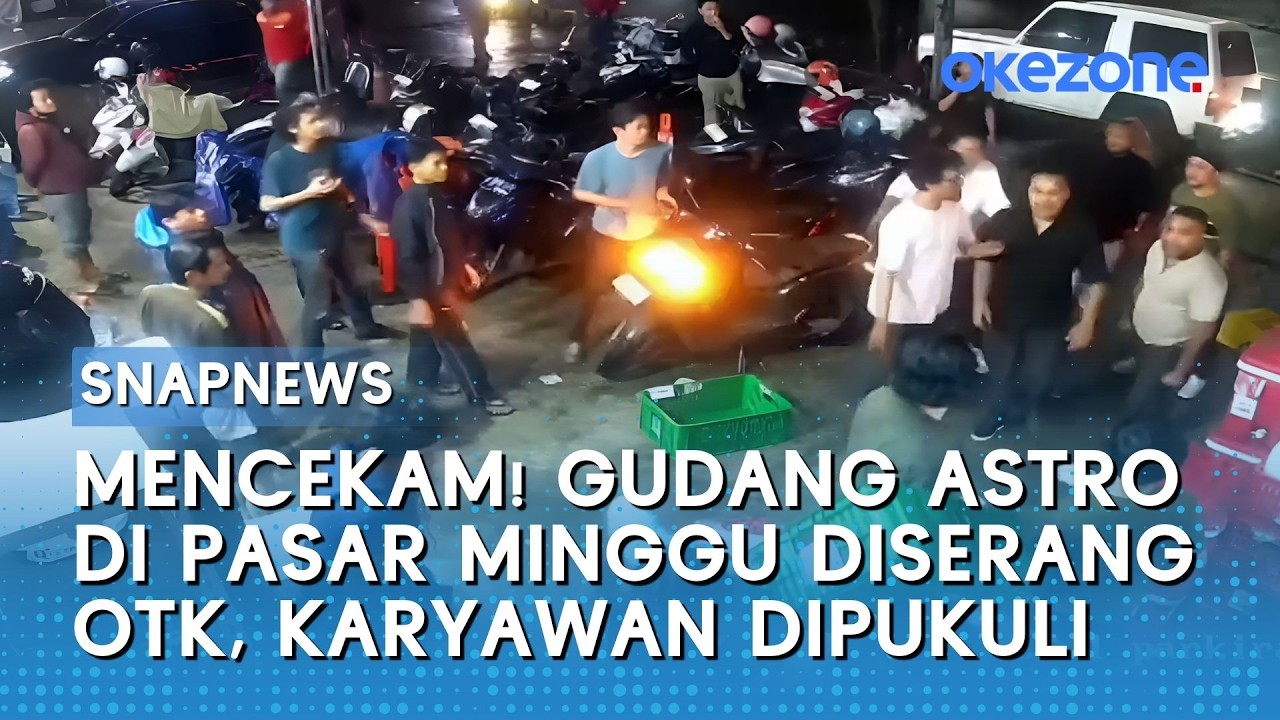 Terekam CCTV! Gudang Astro di Pasar Minggu Diserang OTK, Karyawan Jadi Korban Pemukulan