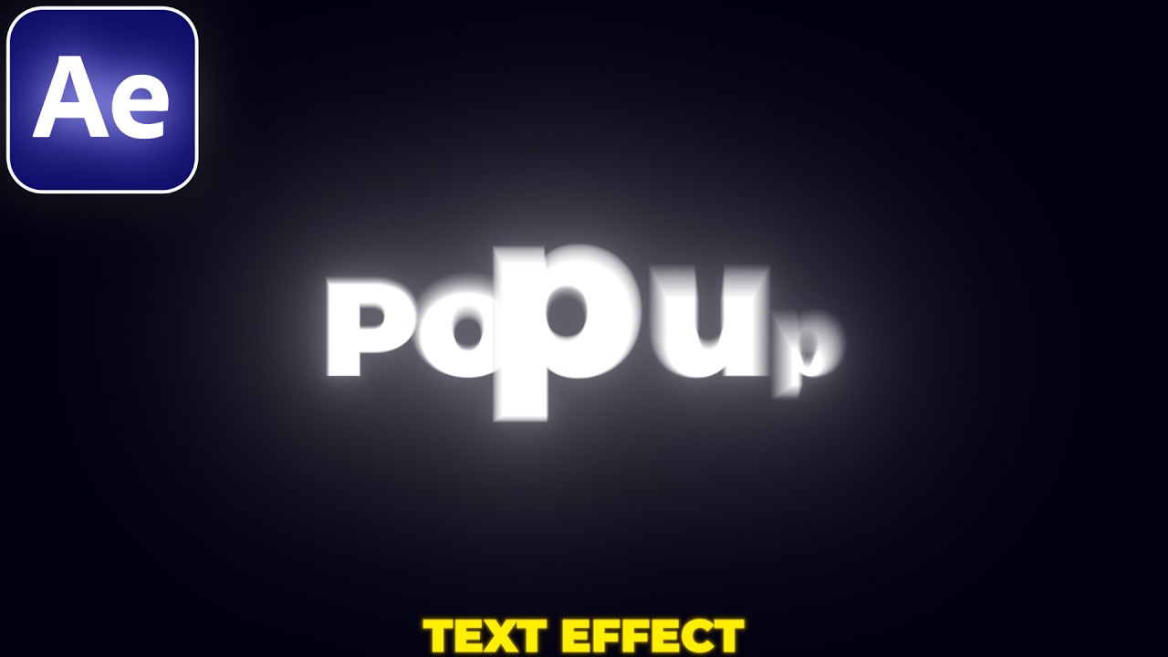 POP UP BOUNCE Animation in After Effects | TEXT ANIMATION