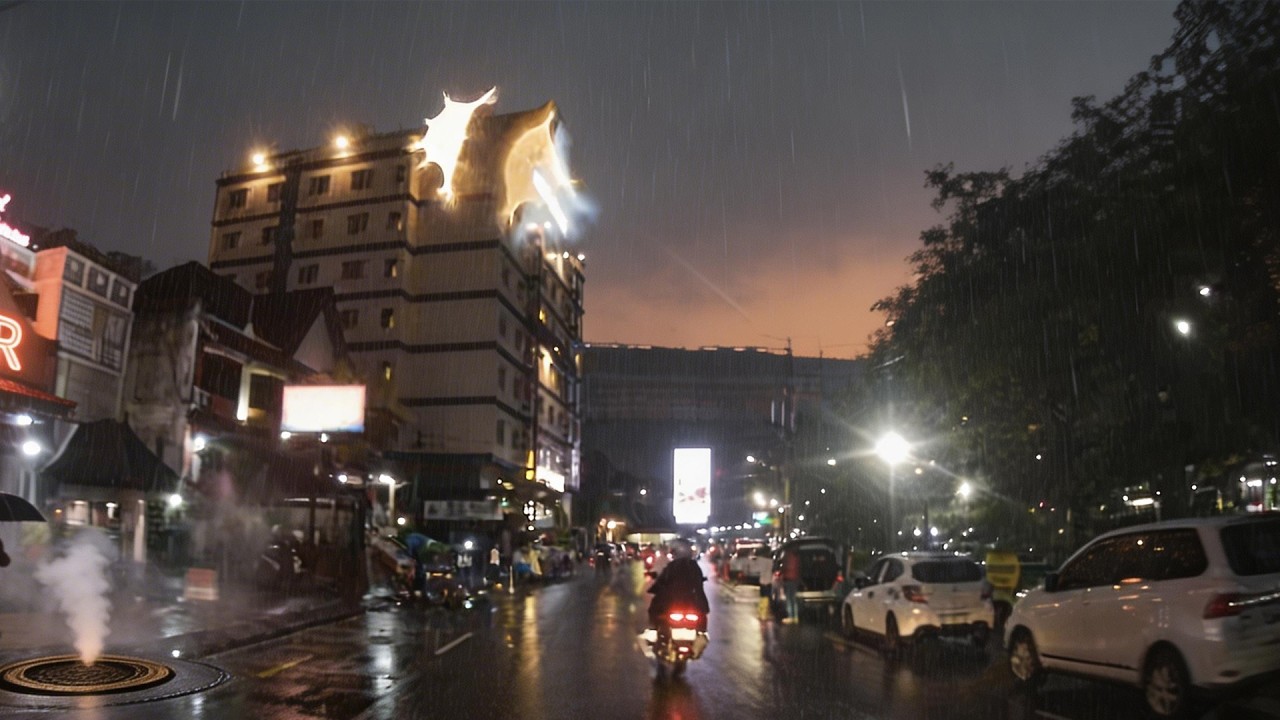 City Rain | Dash Cam Rain Footage