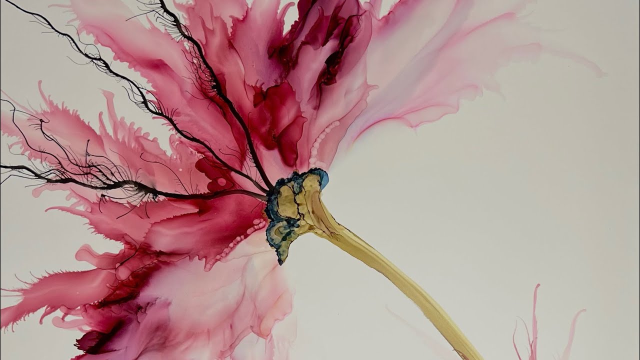Abstract Flower in Alcohol Ink