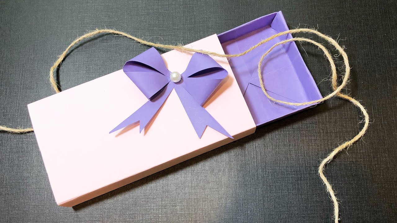 DIY - Бумажная подарочная коробка | Коробка для оригами 🎁