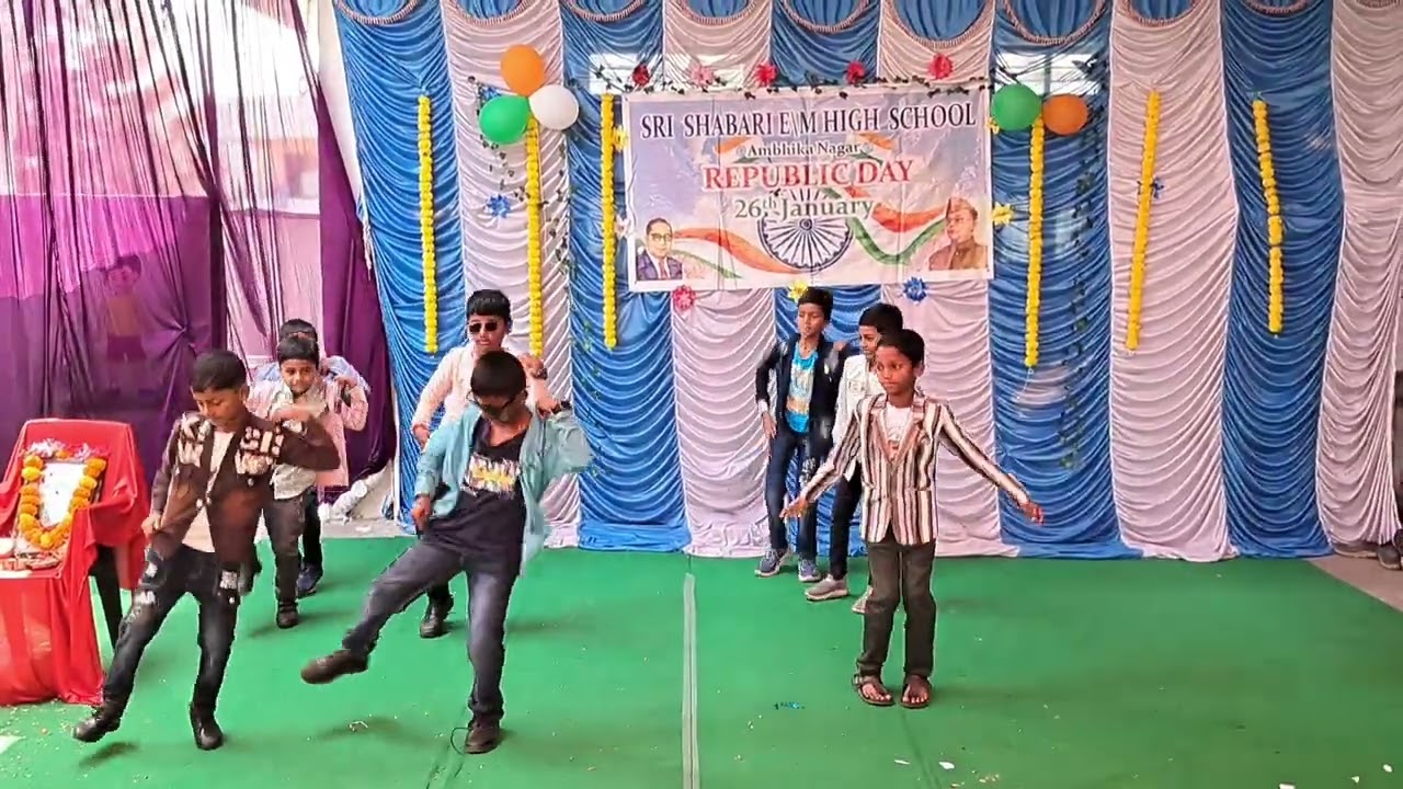 Freedom song dance performances by 3rd class boys Republic day 