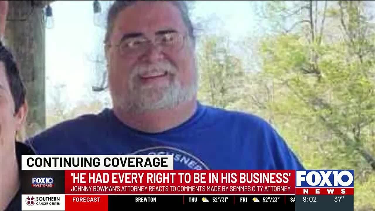 Attorney for Johnny Bowman Jr reacts to comments made by Semmes city attorney
