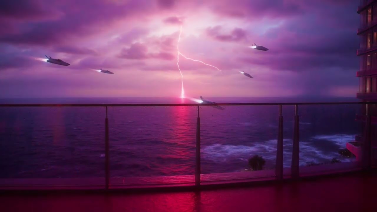 Miami Cyberpunk 2080 - Chill Synthwave Mix [Futuristic Lofi / Neon Night Drive]