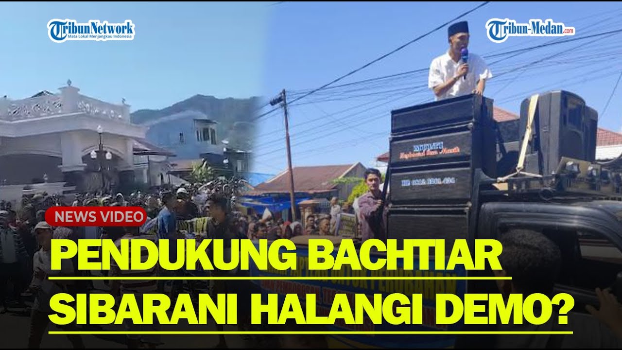 SUASANA MENCEKAM, Dua Kubu Bentrok Depan Rumah Bachtiar Sibarani Spanduk Massa Dirusak