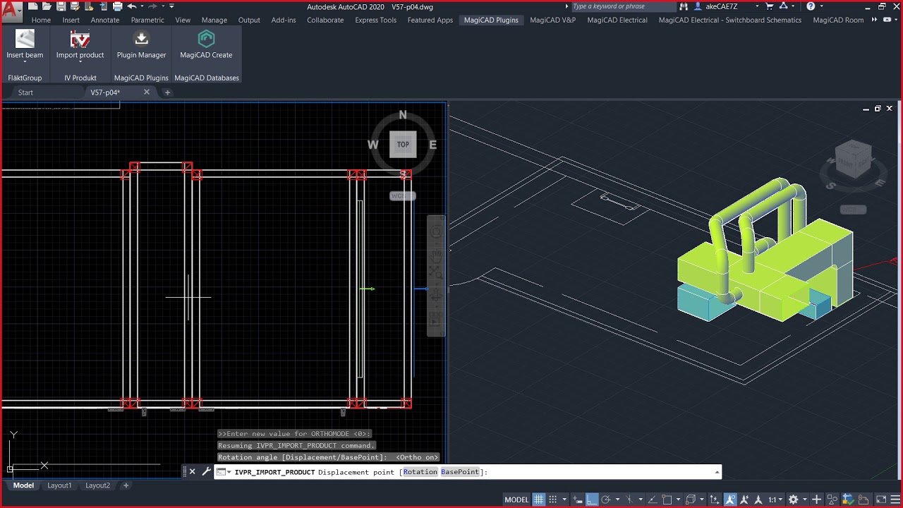Skapa aggregat med IV produkt designer & lägga in i MagiCAD för AutoCAD med plugin