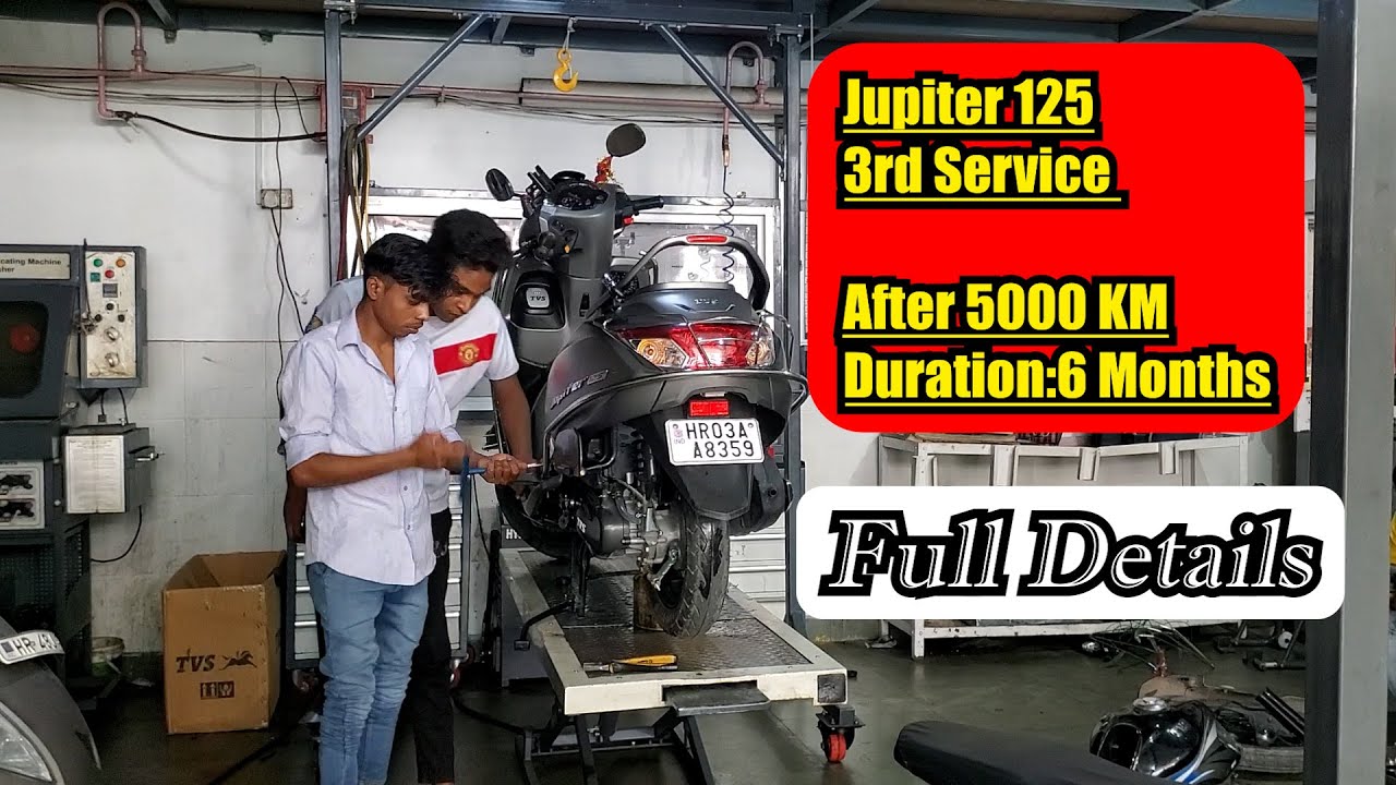TVS Jupiter 125 3rd Service क्या हुआ  Service Center  पर जाकर  After 5664km Run