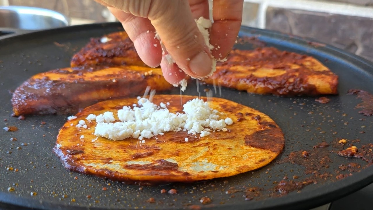 Dip Tortillas in Sauce for the Best Traditional Enchiladas