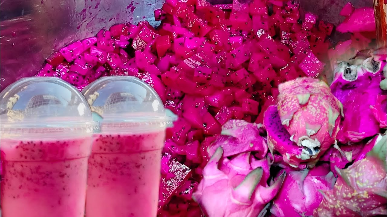 Philippine Street Food | Trending & Famous DRAGON FRUIT JUICE in Quiapo manila.!