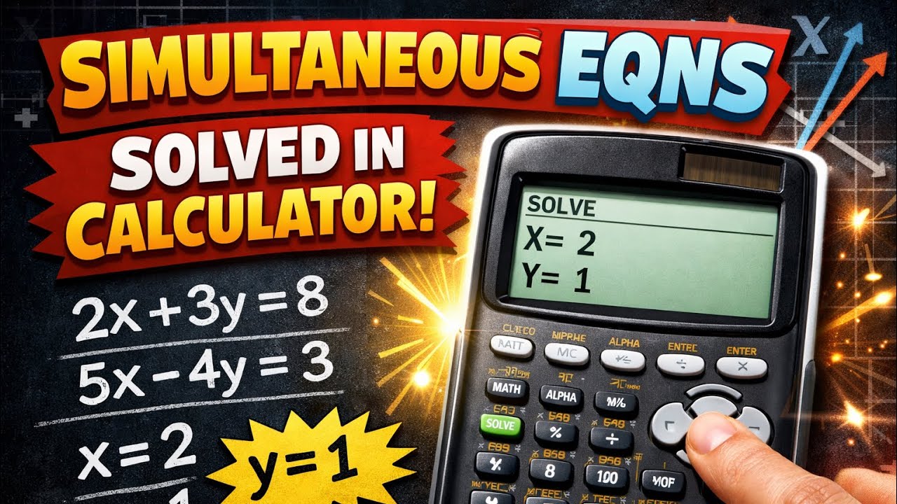 Solving simultaneous equation using calculator explained in malayalam | ptu eee simplified