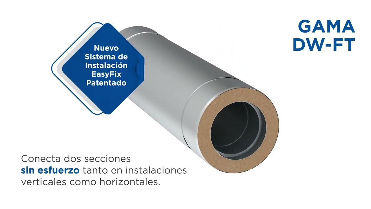Nueva gama chimenea de doble pared  DW-FT EI30 con resistencia al fuego EI30