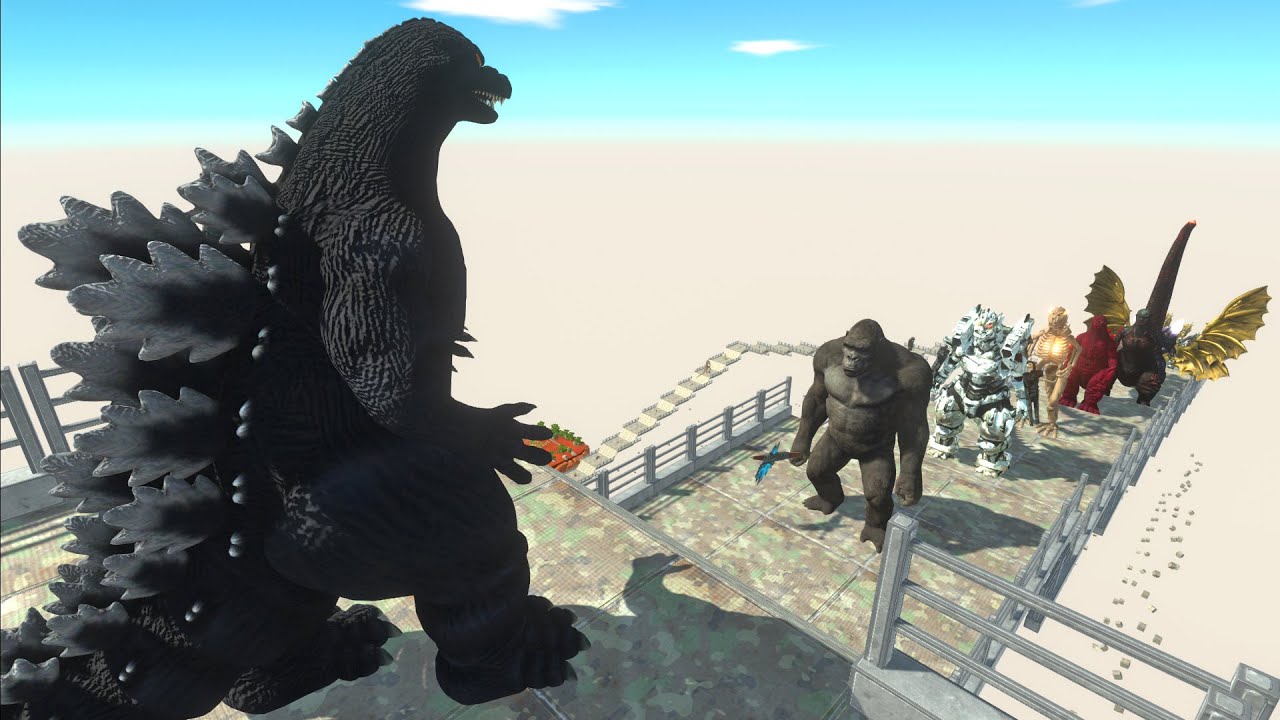 HEISEI GODZILLA DEATH FALL - Animal Revolt Battle Simulator