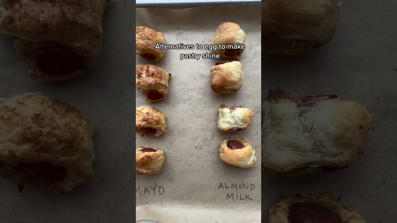 Baking hack for alternatives for egg wash #puffpastry #egg