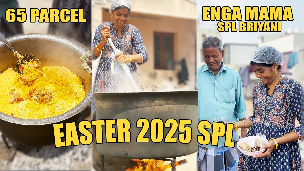 பிரம்மாண்டமாக ரெடியான ஈஸ்டர் மெகா விருந்து //65பேருக்கு மேல் //EASTER SPL MEGA VIRUNTHU -2025 | JENI
