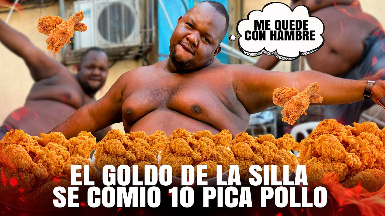 El se sube en una silla y baila y se come 10 pica pollo
