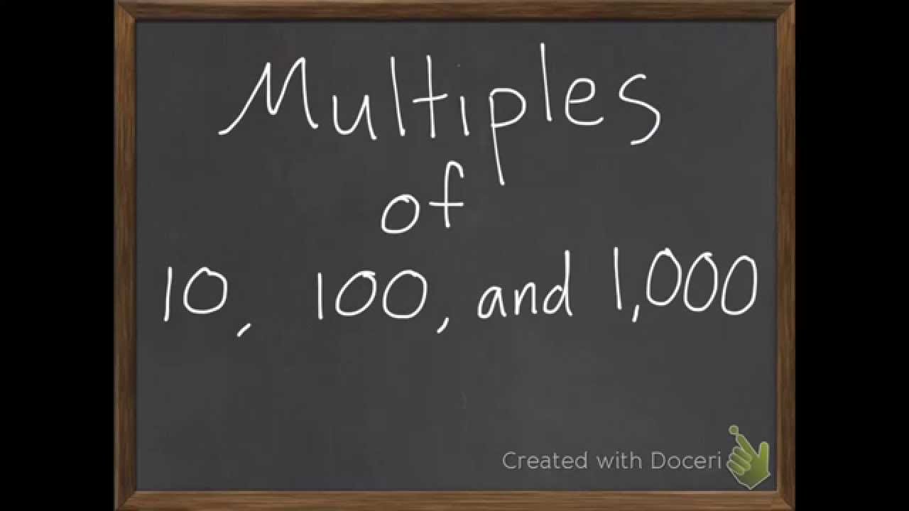 Multiples of 10, 100, and 1,000 4-1