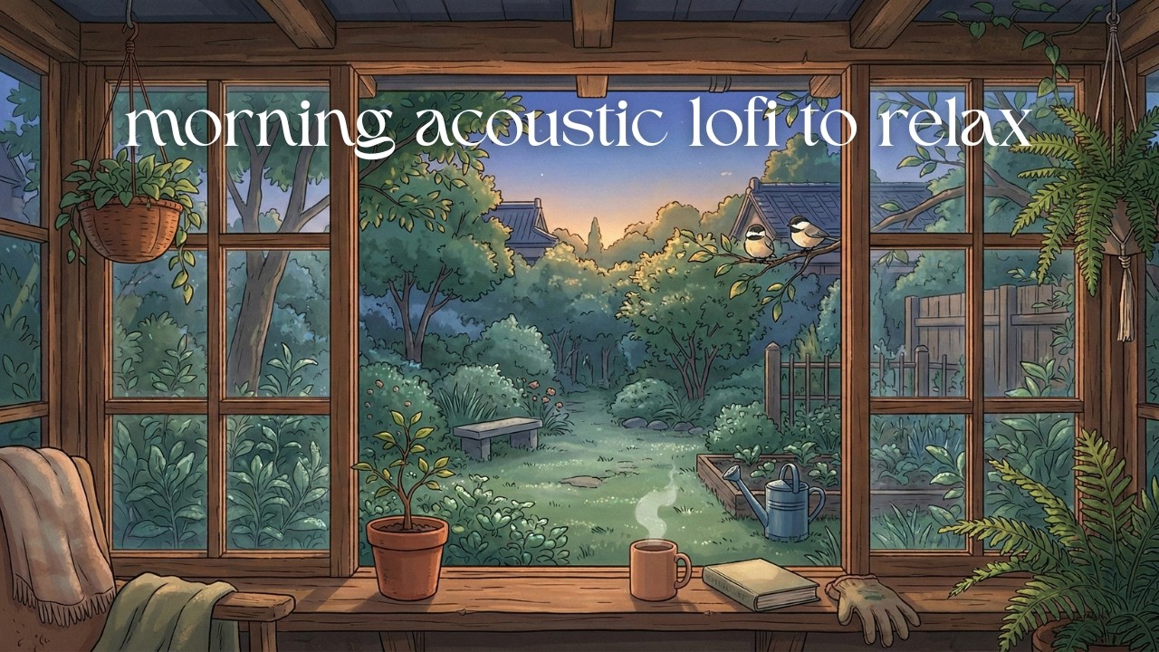 +1 hour of organic garden lofi 🍃 acoustic guitar for a peaceful morning flow