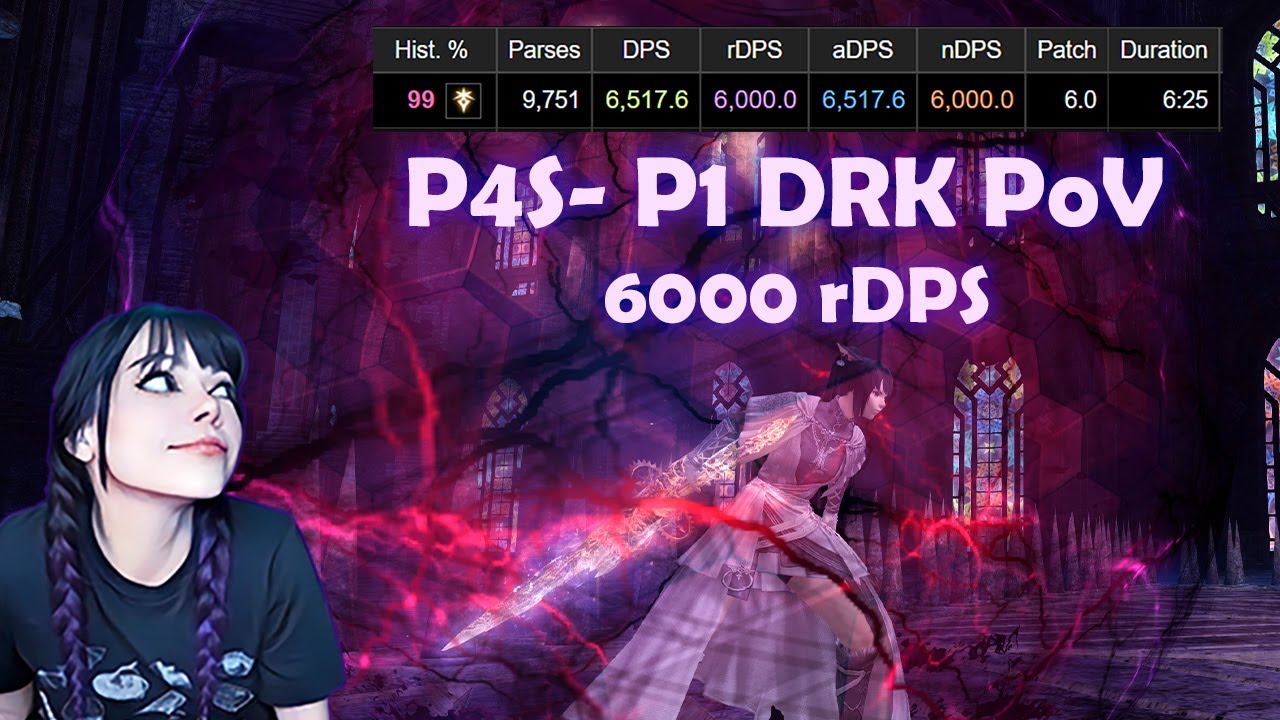 [FFXIV] P4S P1 (6000 rDPS ) DRK PoV