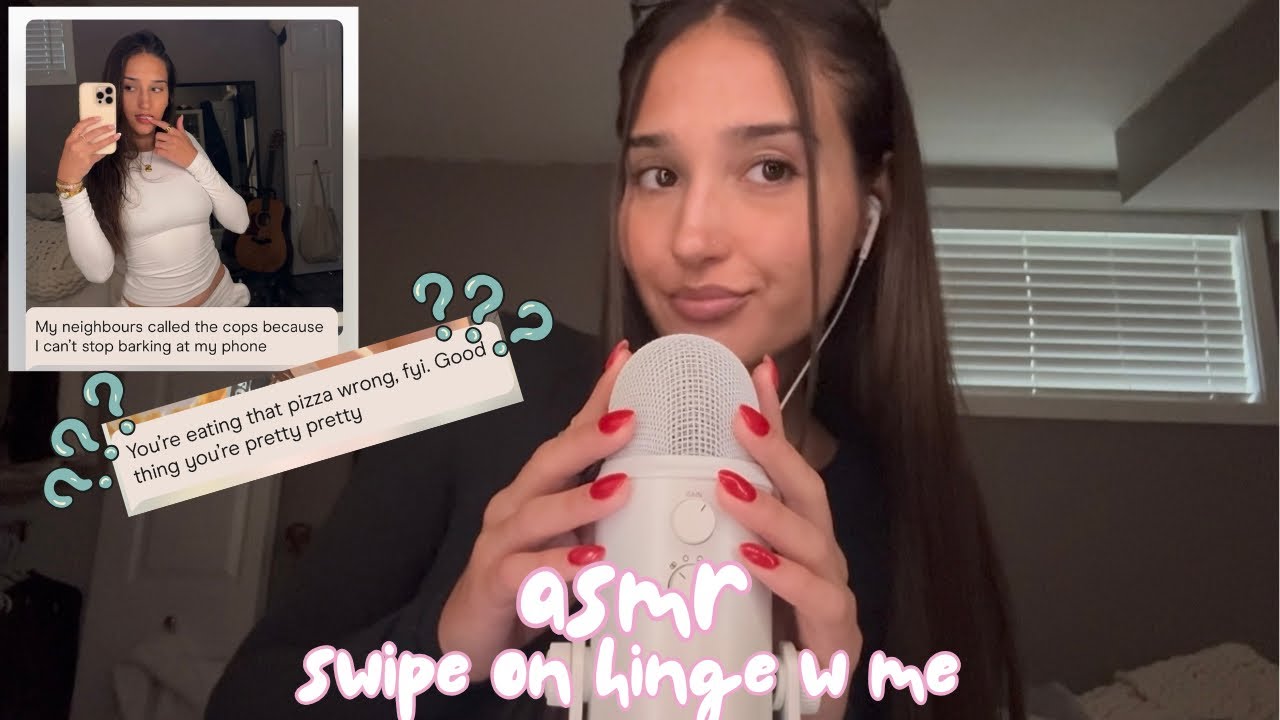 asmr - swipe on Hinge with me !!! 