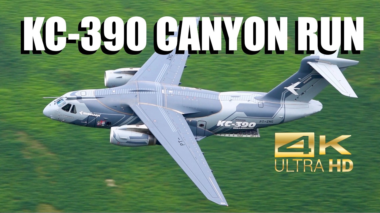 HUGE JET vs. CANYON! KC-390 First Ever Mach Loop Run