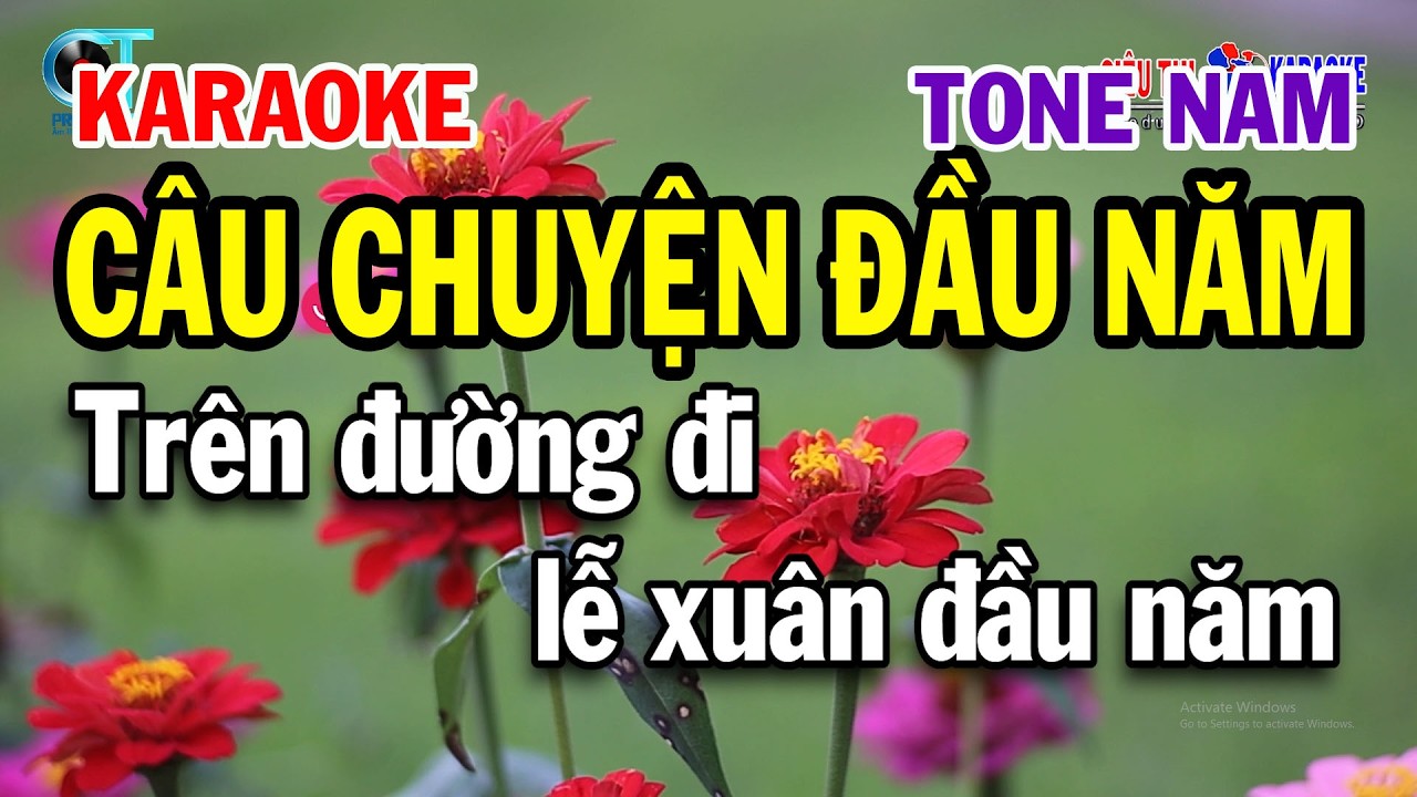 Karaoke Câu Chuyện Đầu Năm Tone Nam ( Am ) Nhạc Xuân 2026 Dễ Hát Siêu Thị