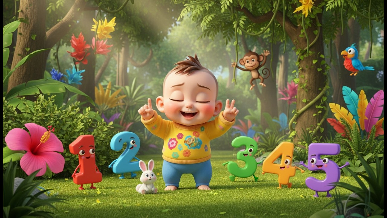 Number Hide-and-Seek Adventure | kids nursery rhymes | Baby Song, Counting Cartoon 🔢🎵