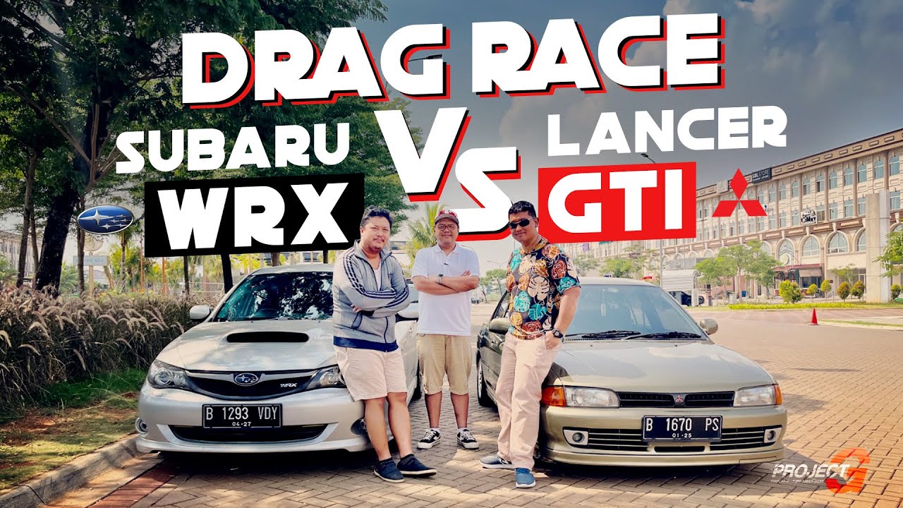 Subaru Impreza WRX vs Mitsubishi Lancer GTI DRAG RACE