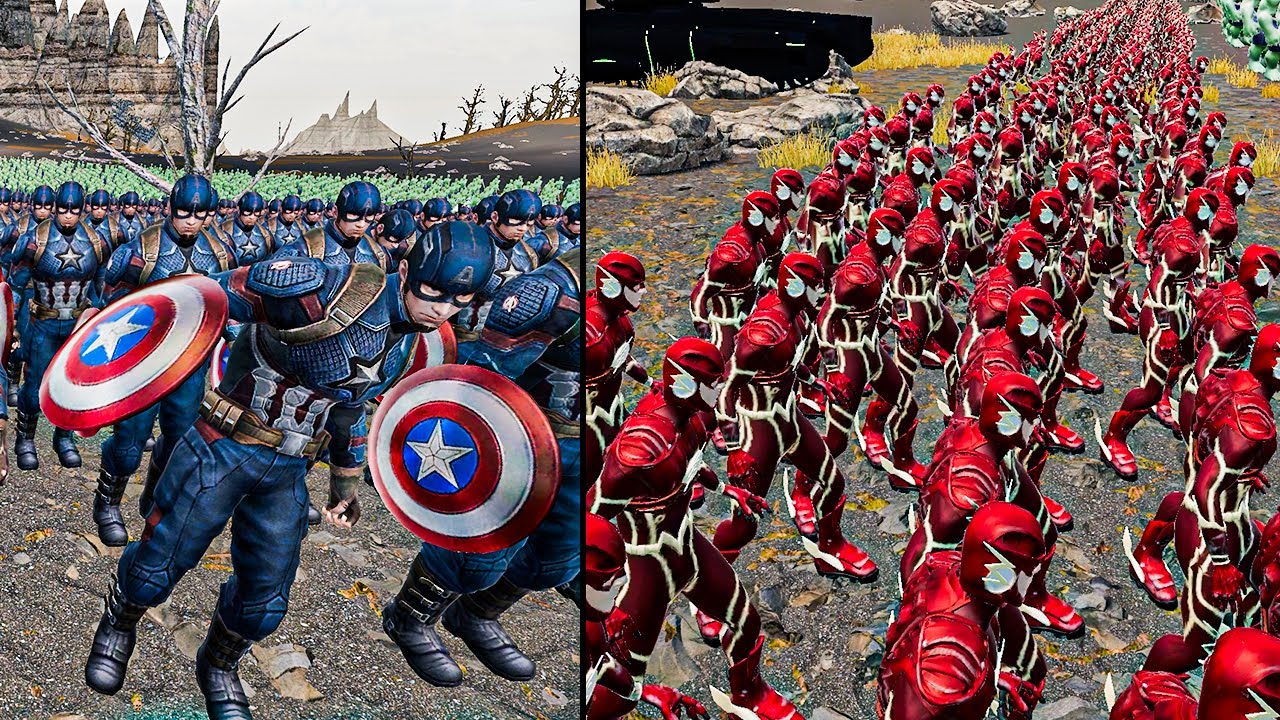 Can Super Heroes Defend Laser Tanks From Aliens Avalanche? - Ultimate Epic Battle Simulator 2