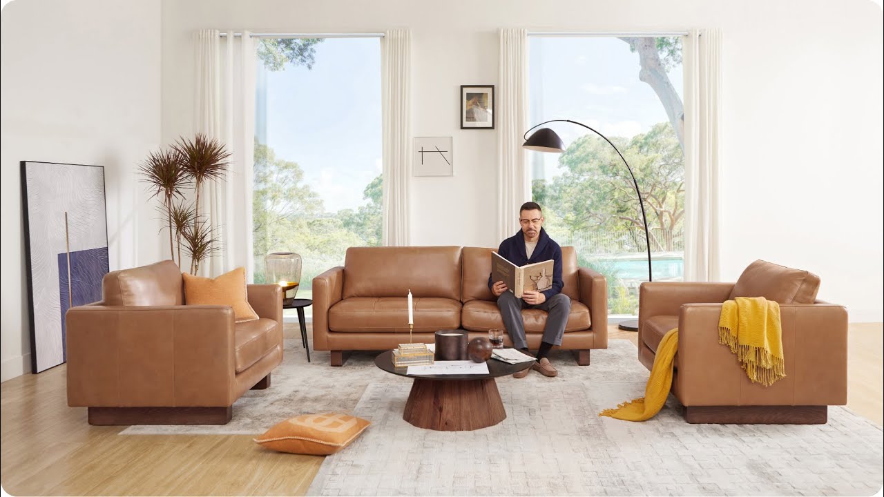 A Captivating Masterpiece | Senan 3-Seater Leather Sofa from CHITA LIVING