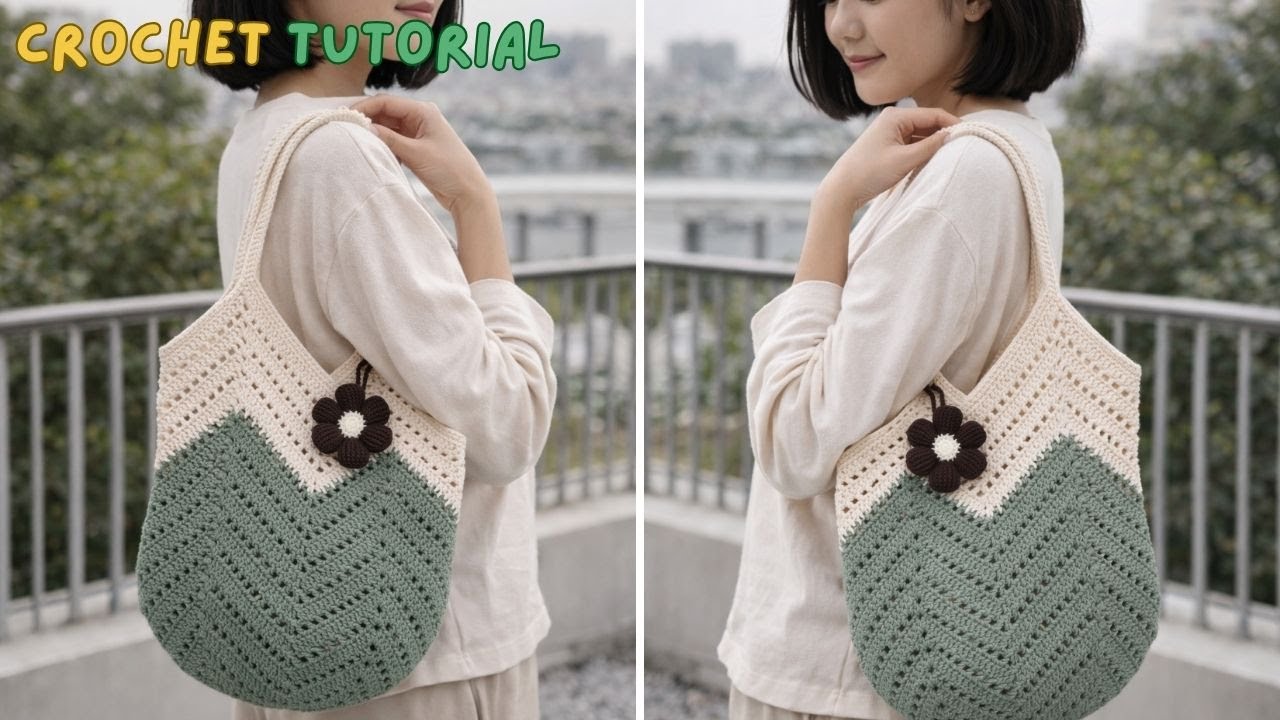 Crochet Tote Bag Tutorial 🧶 Step-by-Step Handmade Tote for Beginners | Stylish Everyday Carry