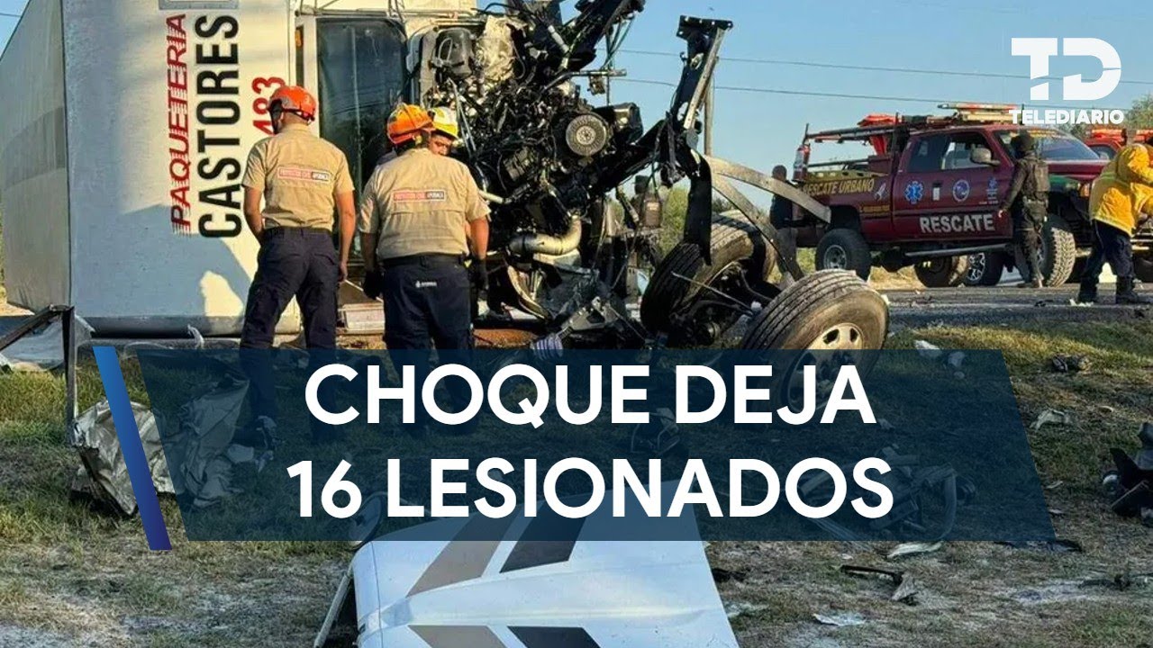 Choque entre tráiler y camión deja más de 10 lesionados sobre la carretera a Laredo