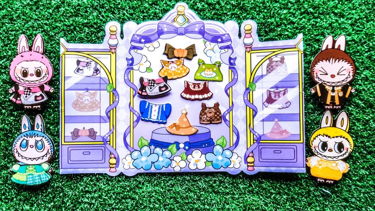 ASMR Sticker Fun – Labubu & Character Stickers in Educational Sticker Book 🎧✨